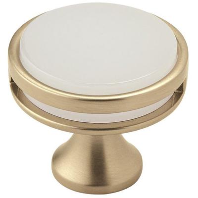 Amerock - Oberon 1-3/8" (35 mm) Diameter Cabinet Knob - Golden Champagne/Frosted  - BP36608BBZFA