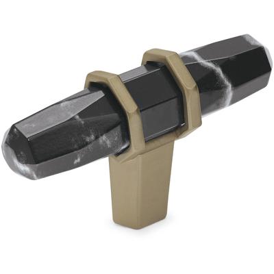 Amerock - Carrione 2-1/2" (64 mm) Length Cabinet Knob - BP36647MBKBBZ