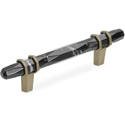 Amerock - Carrione 3-3/4" (96 mm) Center-to-Center Cabinet Pull - BP36648MBKBBZ