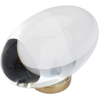 Amerock - Glacio 1.75" Oval Cabinet Knob - Clear/Champagne Bronze - BP36651CCZ