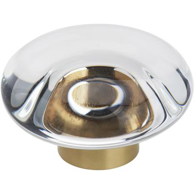 Amerock - Glacio 1.75" Round Cabinet Knob - Clear/Champagne Bronze - BP36652CCZ