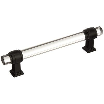 Amerock - Glacio 5-1/16" (128 mm) Center-to-Center Cabinet Pull - Clear/Black Bronze - BP36655CBBR