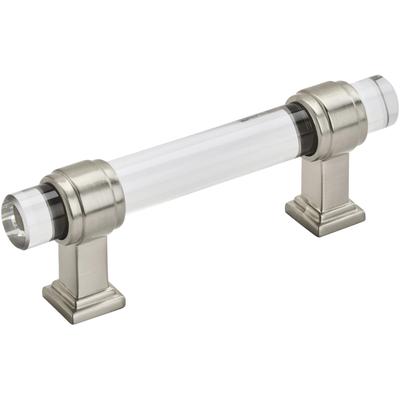 Amerock - Glacio Cabinet Pull - Clear/Satin Nickel - BP36659CG10