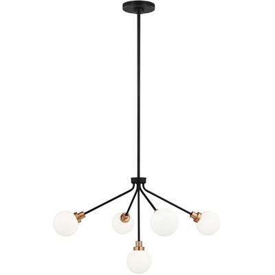 Generation Lighting - Art Five-Light Chandelier - Midnight Black - 3001105-112