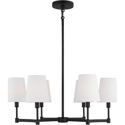 Generation Lighting - Chatfield Six-Light Chandelier - Midnight Black - 3001806-112