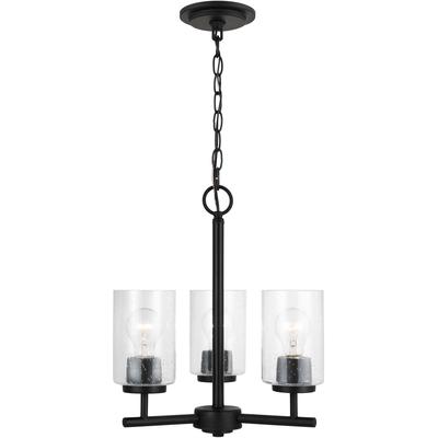 Generation Lighting - Oslo Three-Light Chandelier - Midnight Black - 31170-112