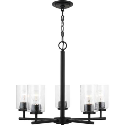 Generation Lighting - Oslo Five-Light Chandelier - Midnight Black - 31171-112