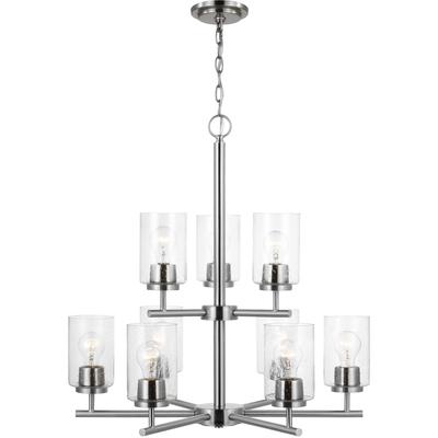 Generation Lighting - Oslo Nine-Light Chandelier - Brushed Nickel - 31172-962