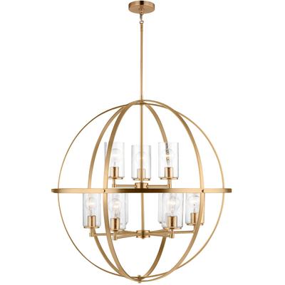 Generation Lighting - Alturas Nine-Light Chandelier - Satin Brass - 3124679-848