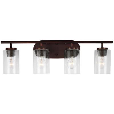 Generation Lighting - Oslo Four-Light Bathroom Fixture - Bronze - 41173-710