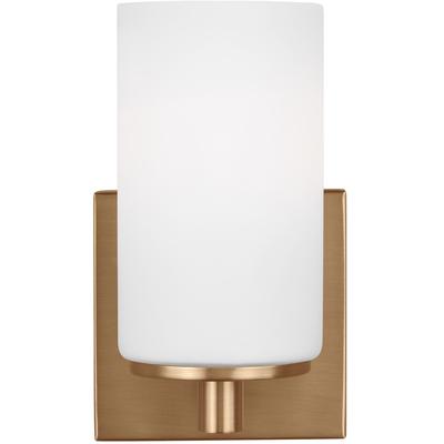 Generation Lighting - Hettinger One-Light Wall/Bathroom Sconce - Satin Brass - 4139101-848