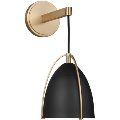Generation Lighting Designers - Norman 1-Light LED Wall/Bath Sconce - Satin Brass - 4151701EN3-848