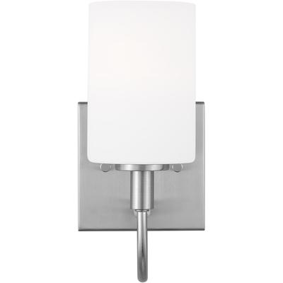 Generation Lighting Designers - Oak Moore 1-Light LED Wall/Bath Sconce - Brushed Nickel - 4157101EN3-962