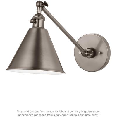 Generation Lighting Designers - Salem Single Arm 1-Light Sconce - Antique Brushed Nickel - 4198101-965