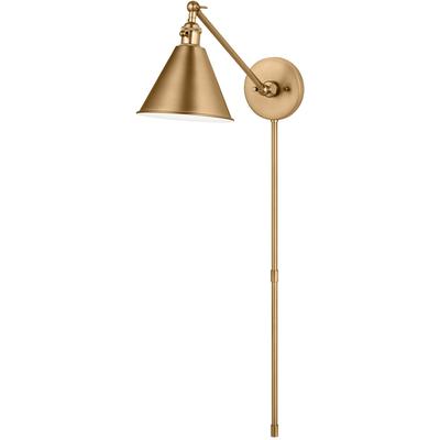 Generation Lighting Designers - Salem Single Arm 1-Light Sconce - Satin Brass - 4198101EN3-848