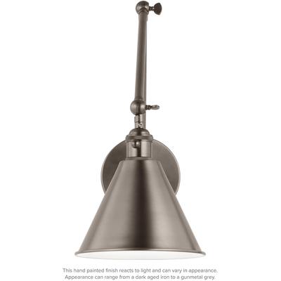 Generation Lighting Designers - Salem Double Arm 1-Light Sconce - Antique Brushed Nickel - 4298101-965