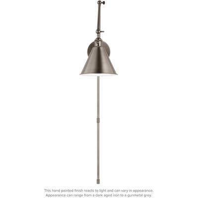 Generation Lighting Designers - Salem Double Arm 1-Light Sconce - Antique Brushed Nickel - 4298101-965