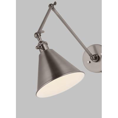 Generation Lighting Designers - Salem Double Arm 1-Light Sconce - Antique Brushed Nickel - 4298101-965