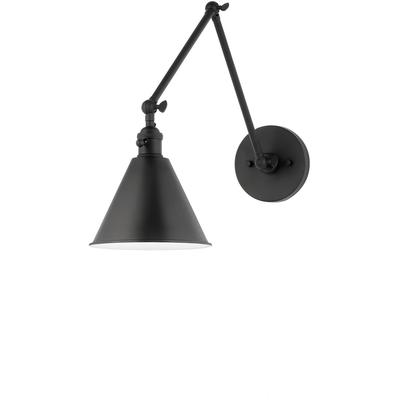 Generation Lighting Designers - Salem Double Arm 1-Light Sconce - Midnight Black - 4298101EN3-112