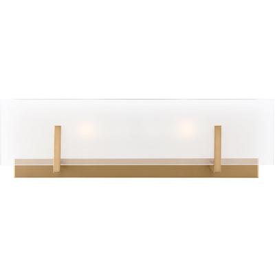 Generation Lighting Designers - Syll 2-Light Wall/Bath Fixture - Satin Brass - 4430802EN-848
