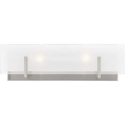 Generation Lighting Designers - Syll 2-Light Wall/Bath Fixture - Brushed Nickel - 4430802EN-962