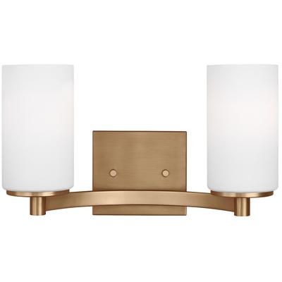 Generation Lighting - Hettinger Two-Light Bathroom Fixture - Satin Brass - 4439102-848