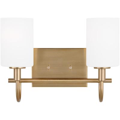 Generation Lighting Designers - Oak Moore 2-Light Wall/Bath Fixture - Satin Brass - 4457102-848