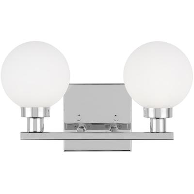Generation Lighting Designers - Clybourn 2-Light Wall/Bath Fixture - Chrome - 4461602-05