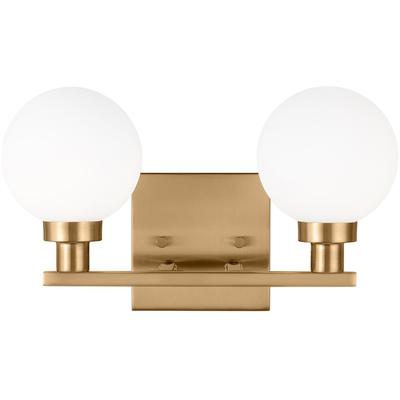 Generation Lighting Designers - Clybourn 2-Light Wall/Bath Fixture - Satin Brass - 4461602-848