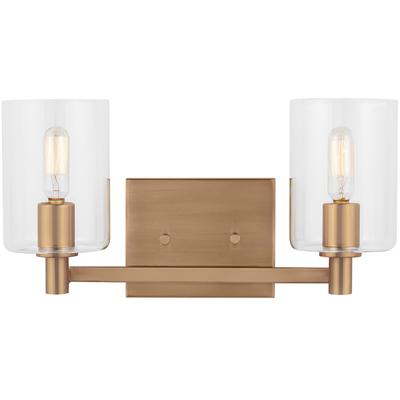 Generation Lighting Designers - Fullton 2-Light Wall/Bath Fixture - Satin Brass - 4464202-848