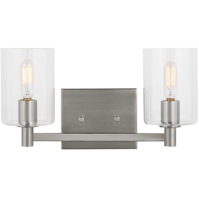 Generation Lighting Designers - Fullton 2-Light Wall/Bath Fixture - Brushed Nickel - 4464202-962