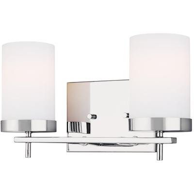 Generation Lighting Designers - Zire 2-Light Bath Fixture - Chrome - 4490302-05