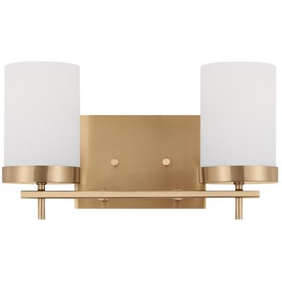 Generation Lighting Designers - Zire 2-Light Bath Fixture - Satin Brass - 4490302-848