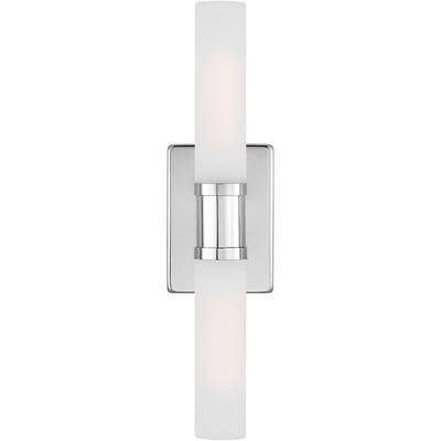 Generation Lighting Designers - Keaton Medium 2-Light Wall/Bath Fixture - Chrome - 4565002-05