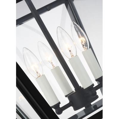 Generation Lighting Designers - Charleston Small 4-Light LED Lantern Pendant - Midnight Black - 5191004EN-112