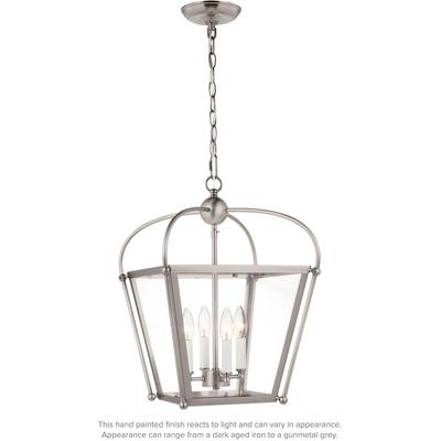 Generation Lighting Designers - Charleston Small 4-Light LED Lantern Pendant - Antique Brushed Nickel - 5191004EN-965