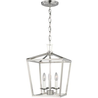 Generation Lighting Designers - Dianna 3-Light Mini Lantern Pendant - Brushed Nickel - 5192603-962