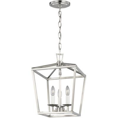 Generation Lighting Designers - Dianna 3-Light LED Mini Lantern Pendant - Brushed Nickel - 5192603EN-962