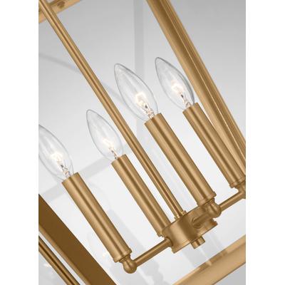 Generation Lighting Designers - Charleston Medium 4-Light Foyer Pendant - Satin Brass - 5291004-848