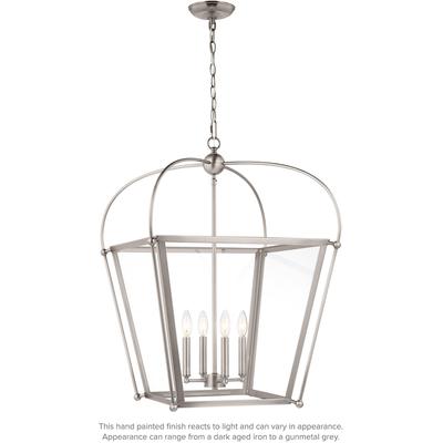 Generation Lighting Designers - Charleston Medium 4-Light LED Foyer Pendant - Antique Brushed Nickel - 5291004EN-965