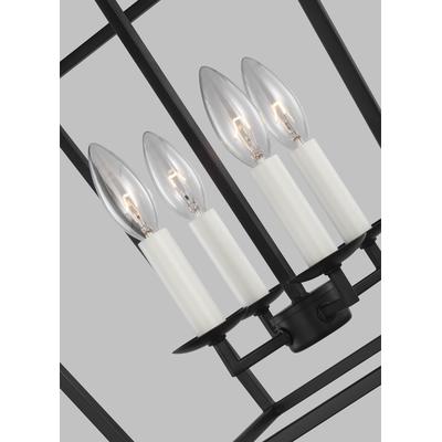 Generation Lighting Designers - Dianna 4-Light LED Small Lantern Pendant - Midnight Black - 5292604EN-112