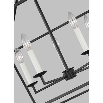 Generation Lighting Designers - Dianna 5-Light LED Wide Lantern Pendant - Midnight Black - 5692605EN-112