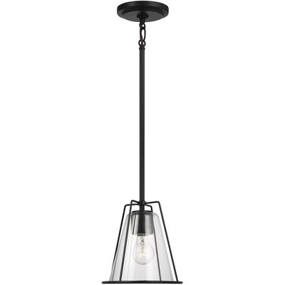 Generation Lighting - Framework One-Light Pendant - Midnight Black - 6000901-112