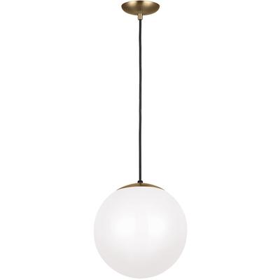 Generation Lighting Designers - Leo Hanging Globe Large 1-Light Pendant - Satin Brass - 6022-848