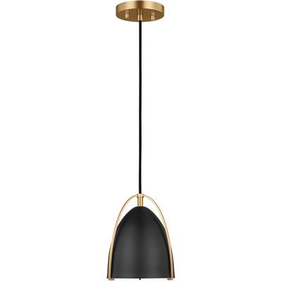 Generation Lighting Designers - Norman 1-Light Mini-Pendant - Satin Brass - 6151701-848