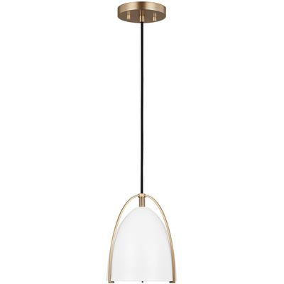 Generation Lighting Designers - Norman 1-Light Mini-Pendant - Satin Brass - 6151801-848