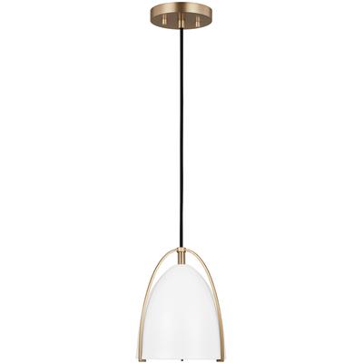 Generation Lighting Designers - Norman 1-Light LED Mini-Pendant - Satin Brass - 6151801EN3-848