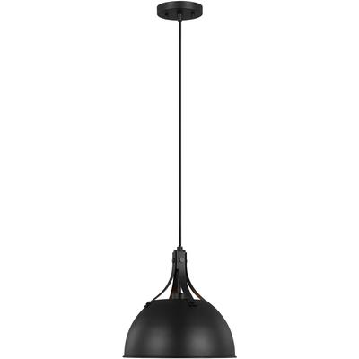 Generation Lighting Designers - Rockland 1-Light Pendant - Midnight Black - 6524201-112