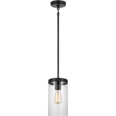 Generation Lighting Designers - Zire 1-Light Pendant - Midnight Black - 6590301-112