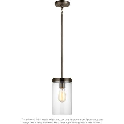 Generation Lighting Designers - Zire 1-Light Pendant - Brushed Oil Rubbed Bronze - 6590301-778